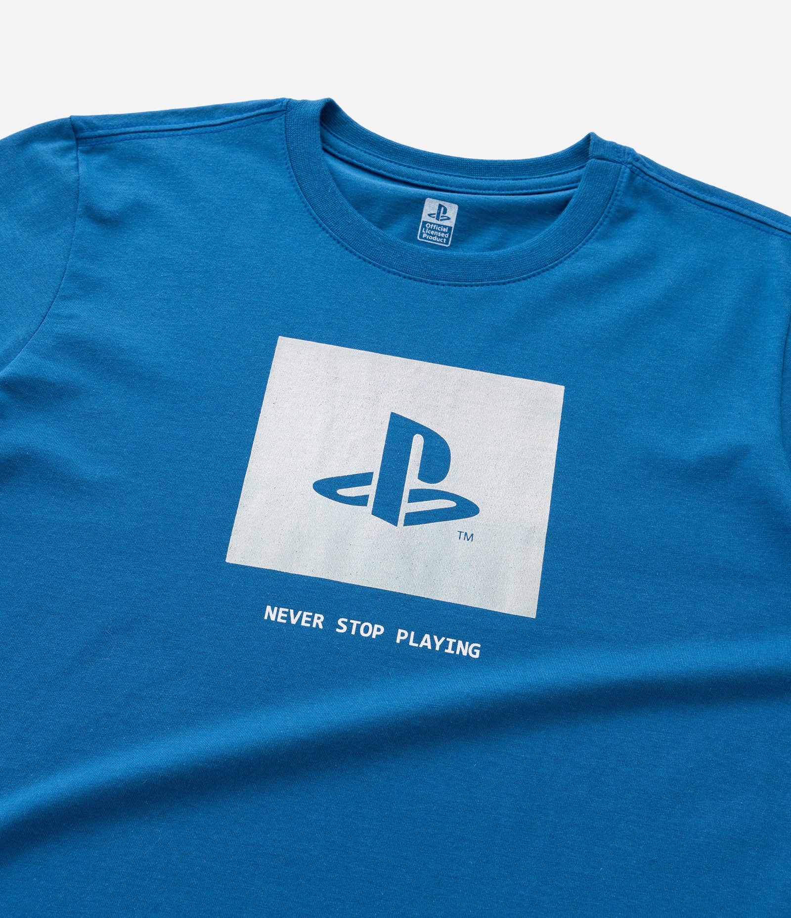 Camiseta Infantil com Estampa Playstation Holográfica - Tam 7 a 14 Anos Azul 4