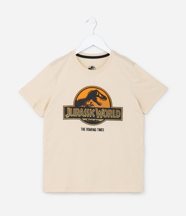 Camiseta Comfort Infantil com Estampa Jurassic World - Tam 5 a 14 Anos