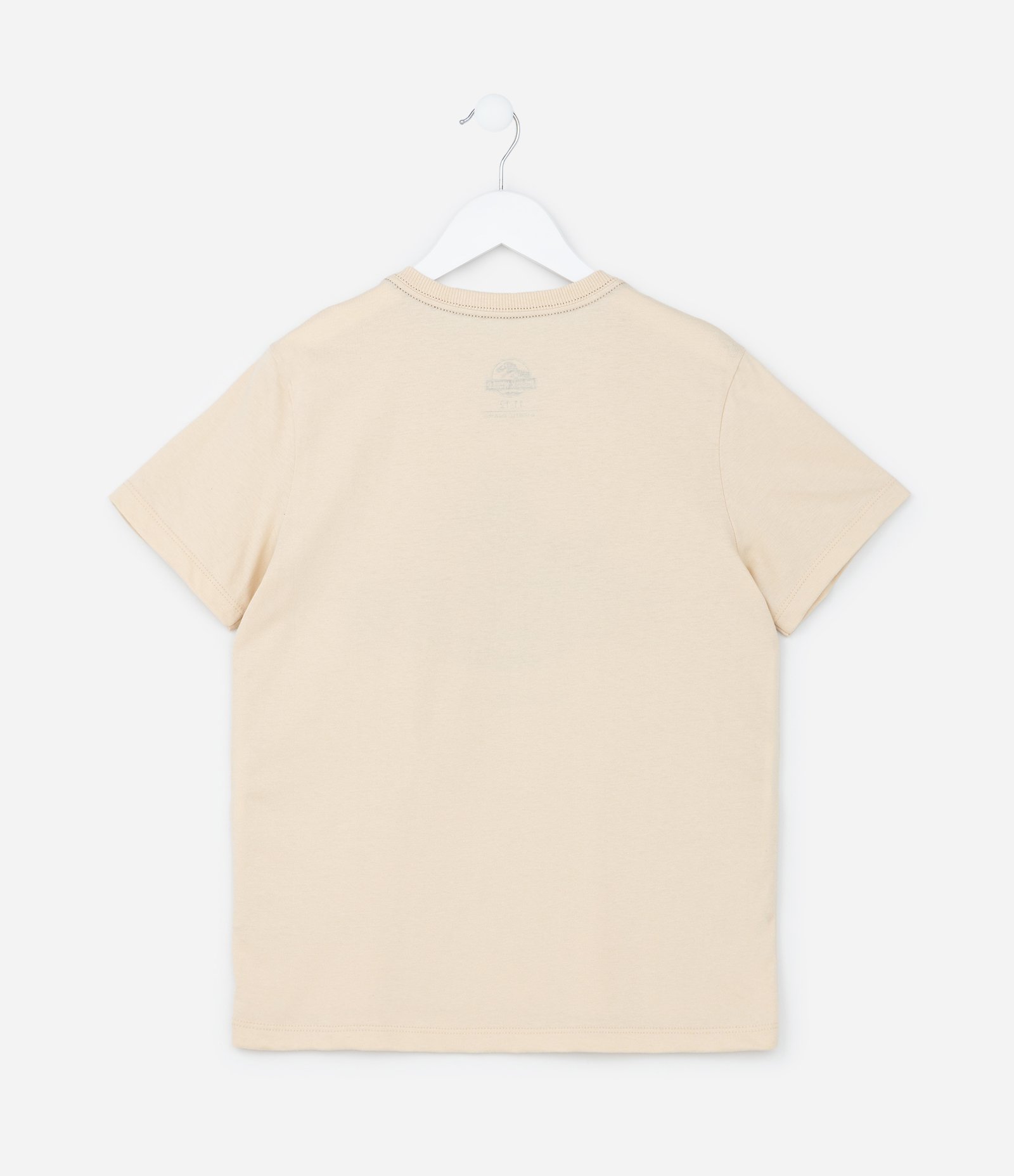 Camiseta Comfort Infantil com Estampa Jurassic World - Tam 5 a 14 Anos Bege 2