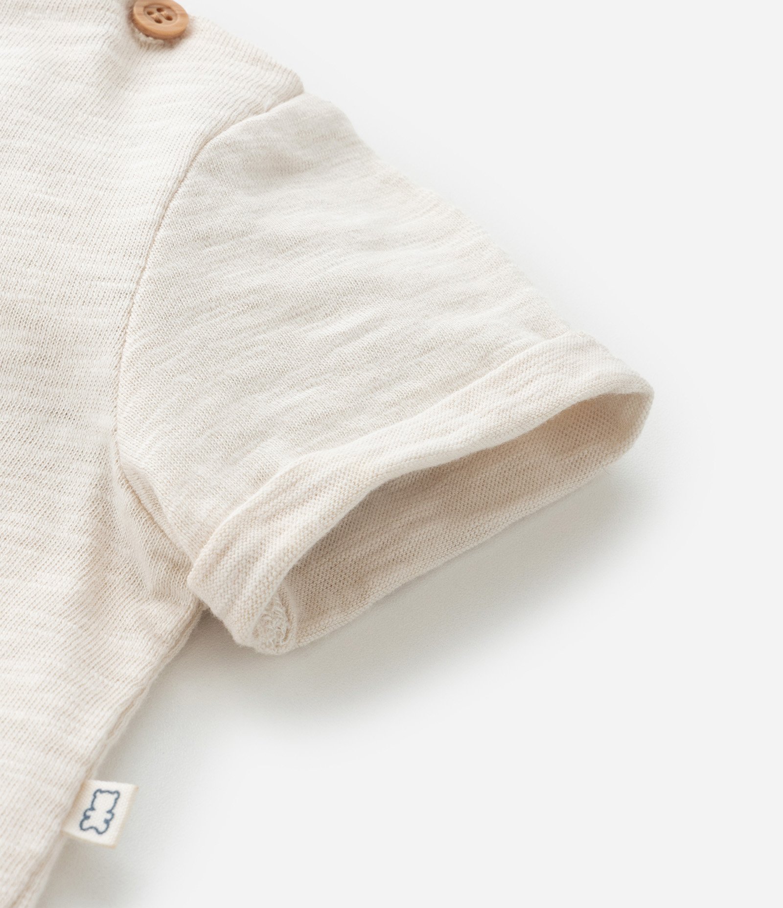 Conjunto Infantil Texturizado com Estampa Cachorrinho - Tam 0 a 18 meses Bege/Marrom 8