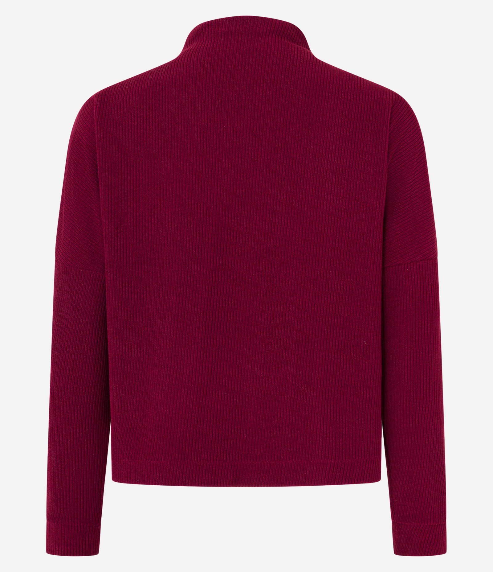 Suéter Canelado em Malha Cotelê com Gola Alta Vermelho 7