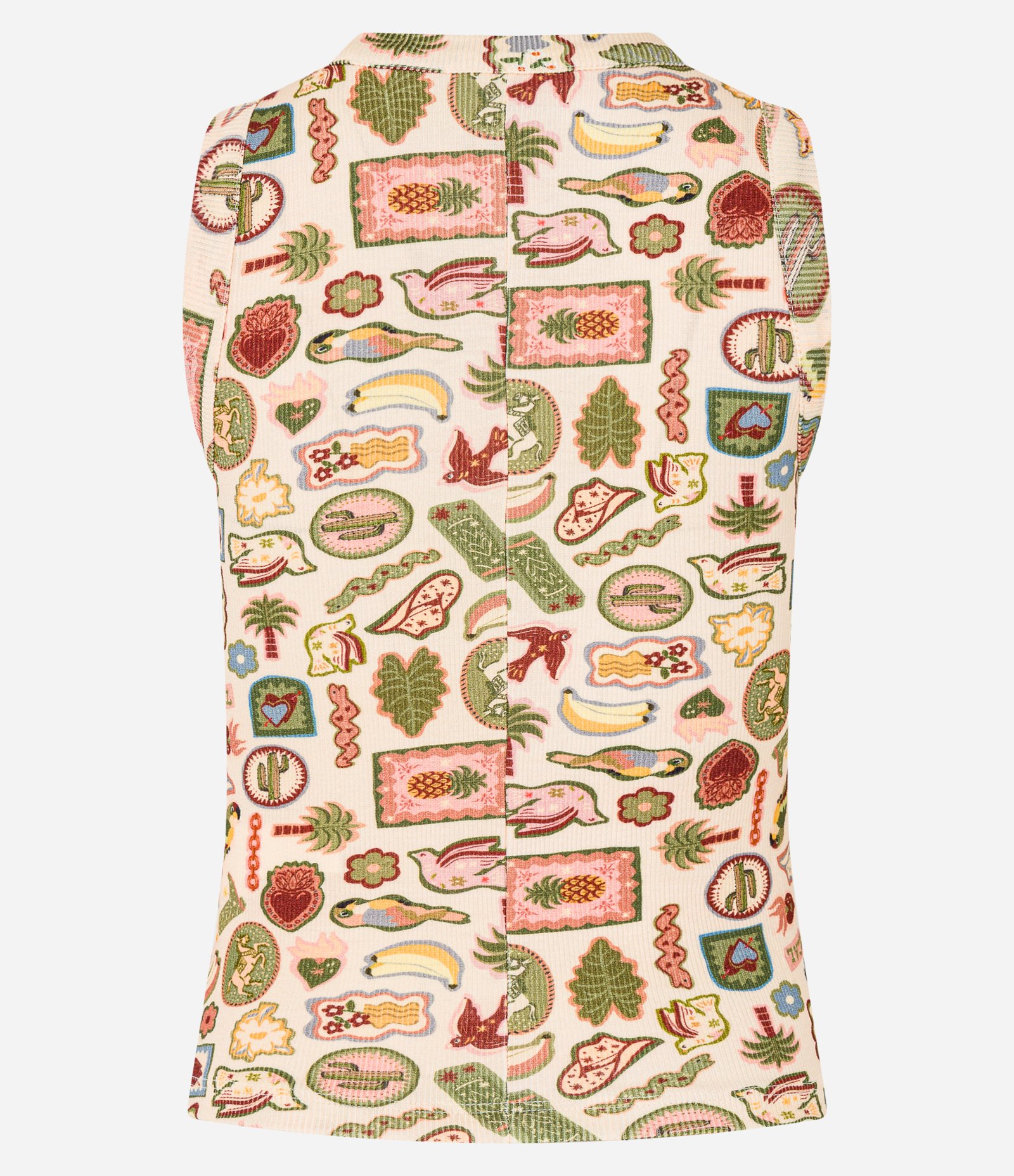 Blusa Regata Nadador em Ribana com Estampa Divertida Amarelo 5