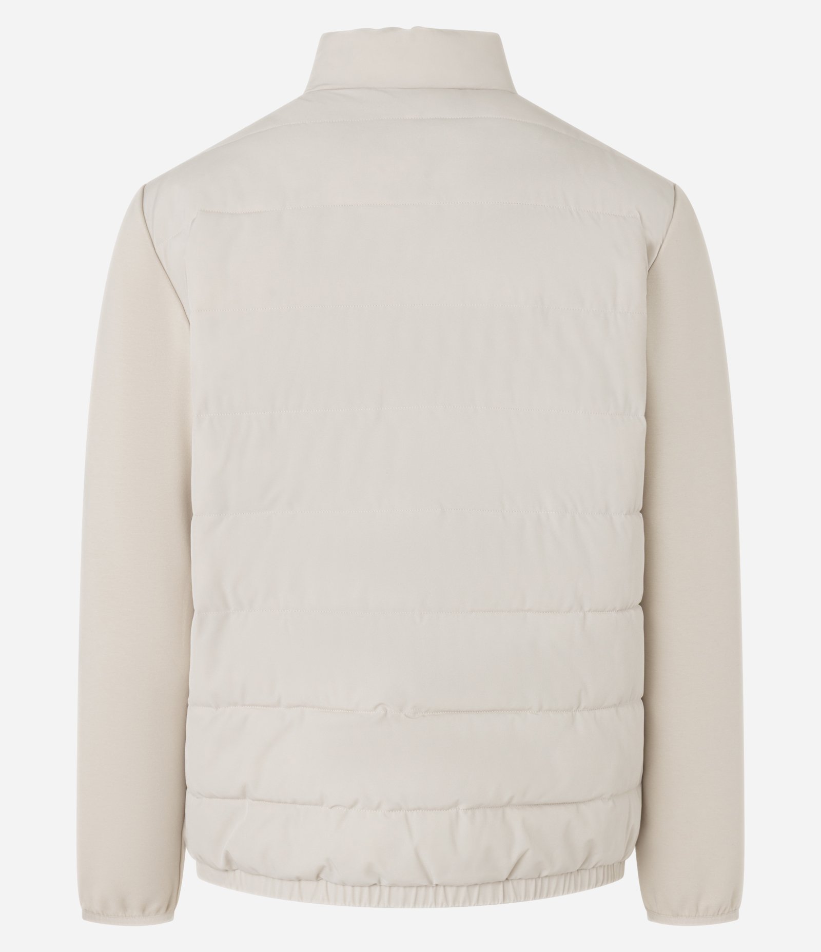 Jaqueta em Tricoline Ultraleve com Gola Alta Bege 9