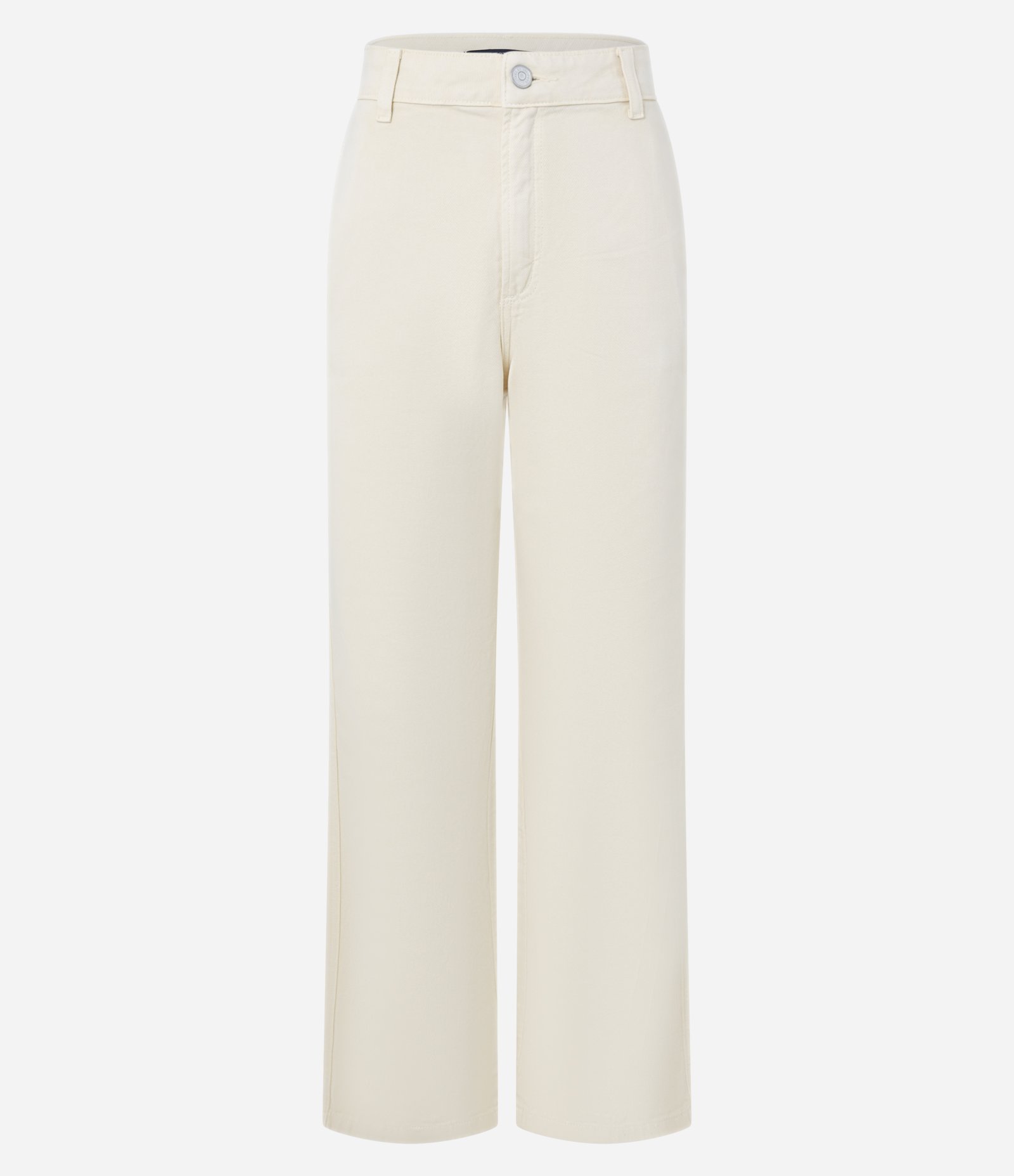 Calça Wide Leg em Sarja com Algodão Agroecológico Pregas e Bolsos Embutidos Amarelo 5