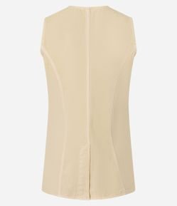 Colete em Sarja com Algodão Agroecológico Botões e Bolsos Aplicados