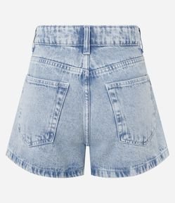 Short Slim em Jeans com Bordadinhos