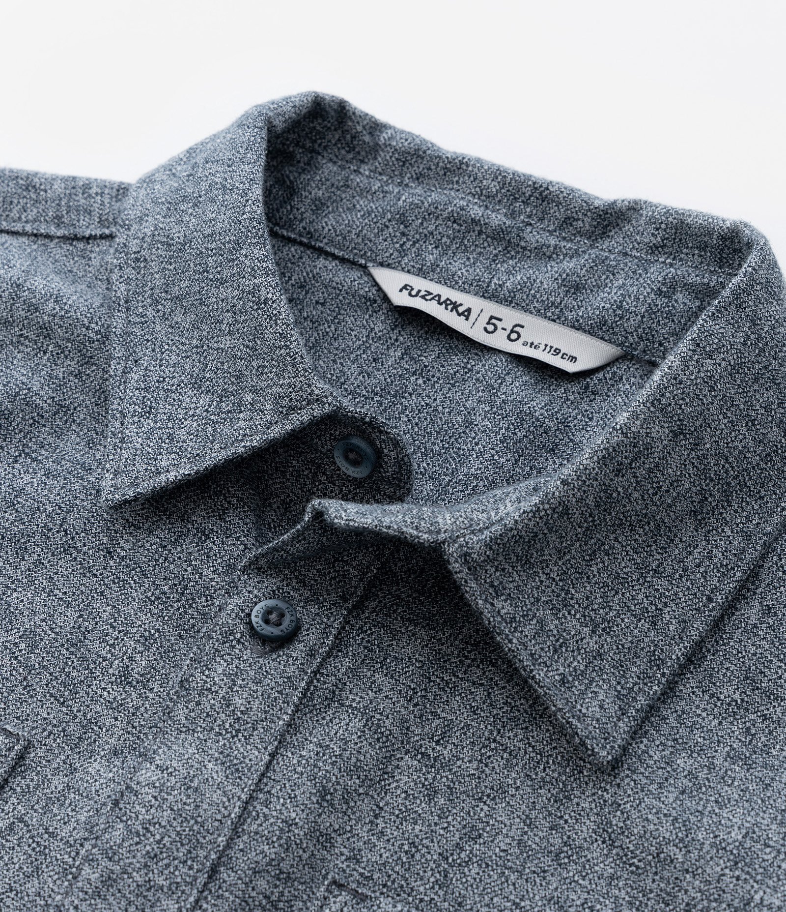 Camisa Infantil Flanela com Bolsos Cinza 5