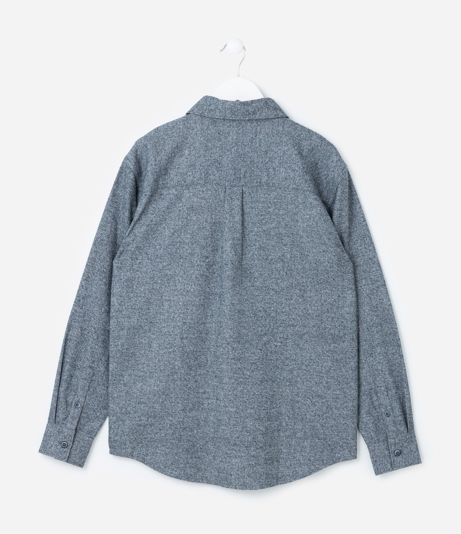 Camisa Infantil Flanela com Bolsos Cinza 2