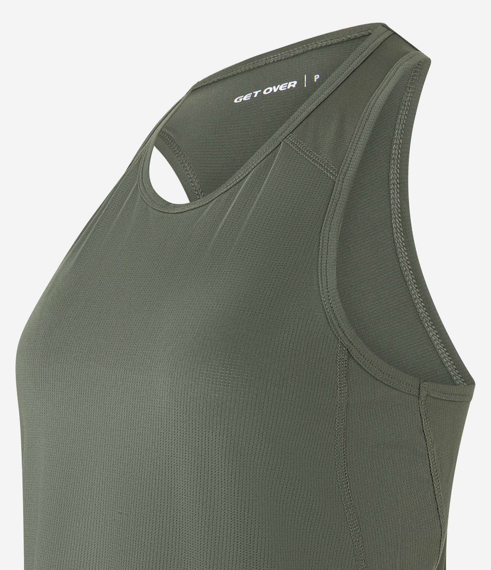 Regata Nadador Esportiva em Microfibra com Textura Verde Escuro 5