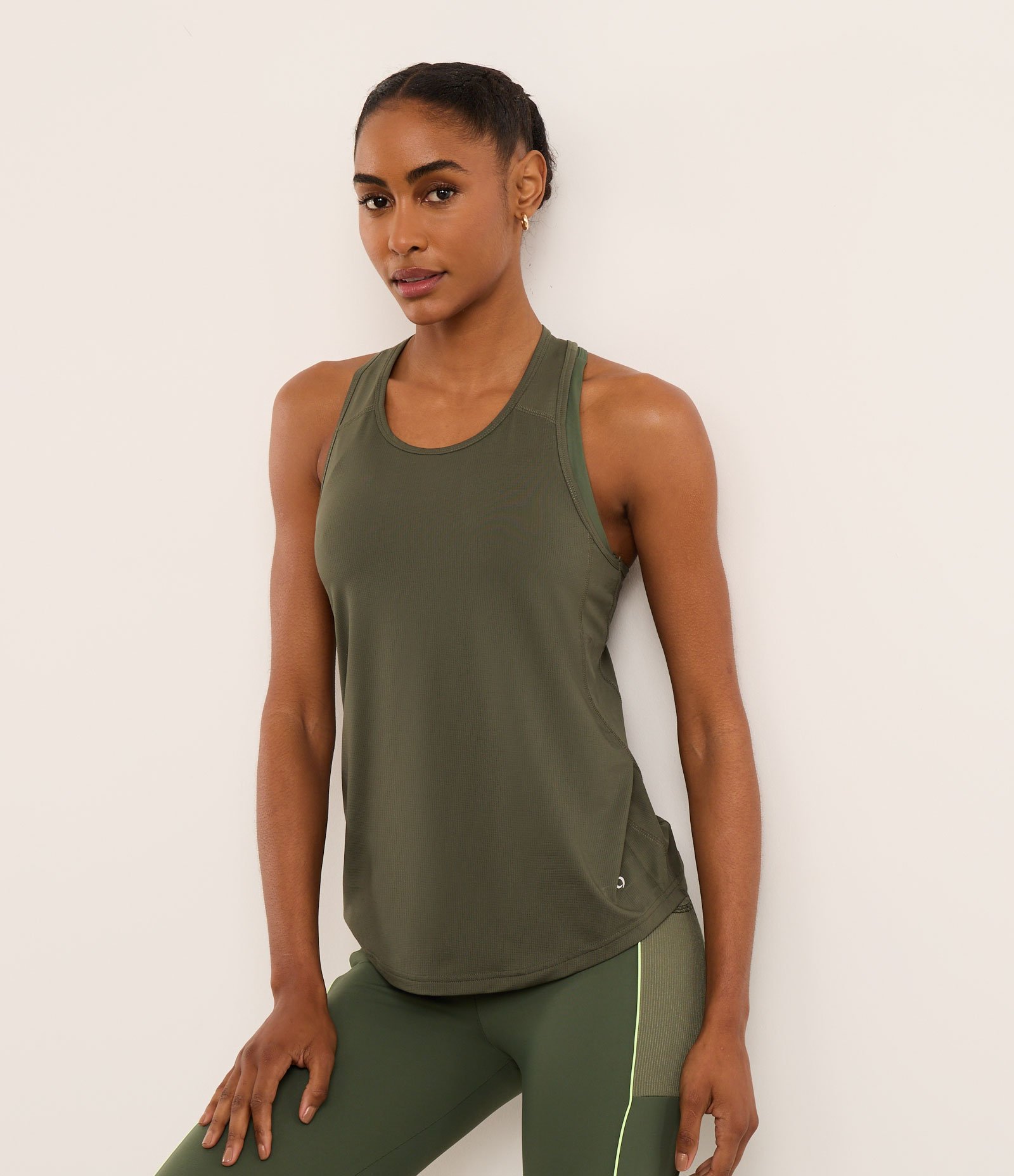 Regata Nadador Esportiva em Microfibra com Textura Verde Escuro 1