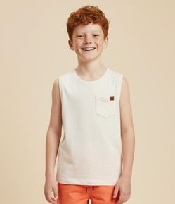 Regata Infantil em Flamê com Bolsinho - Tam 5 a 14 Anos