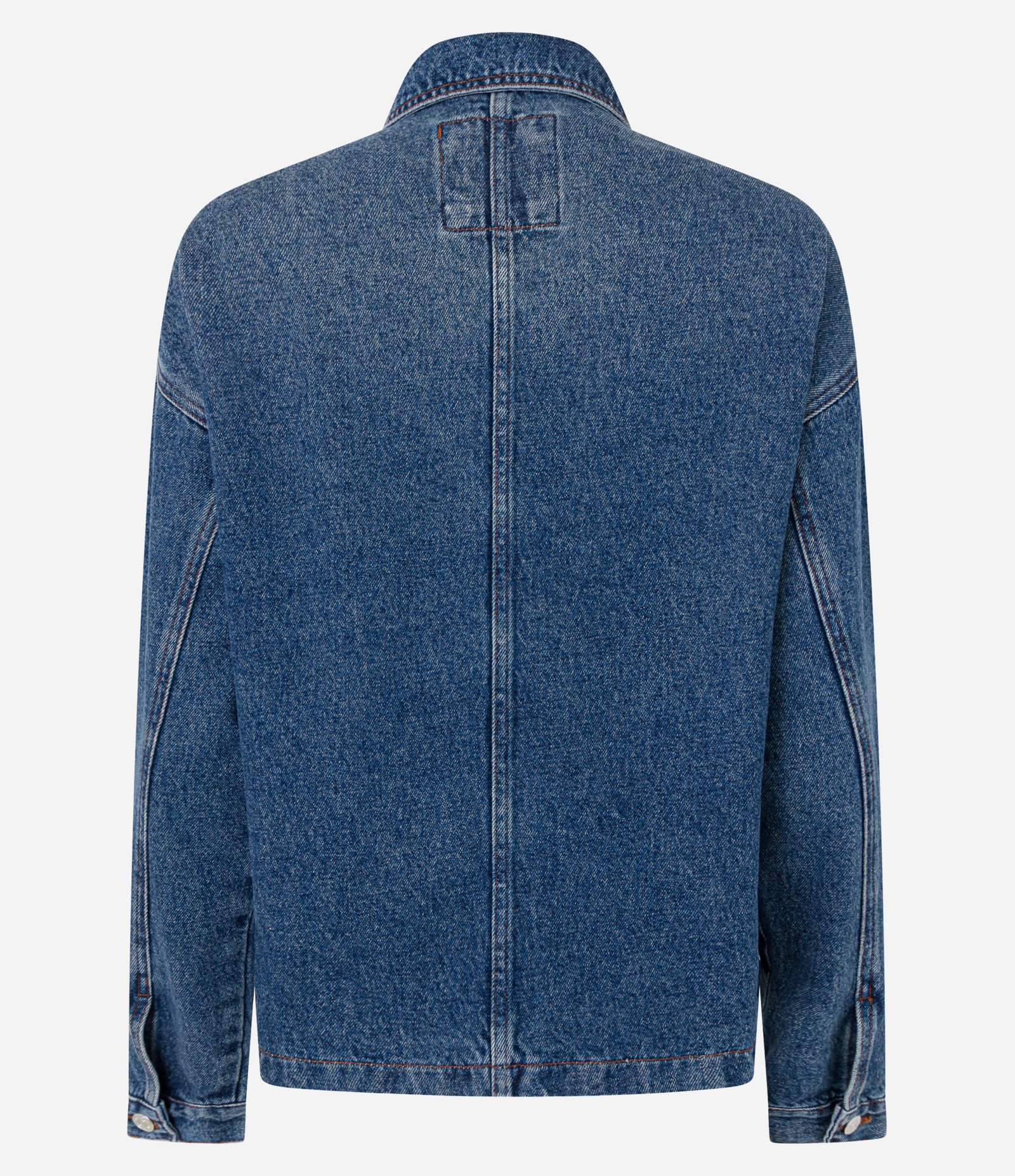 Camisa Overshirt em Jeans com Bolsos Frontais Azul 6