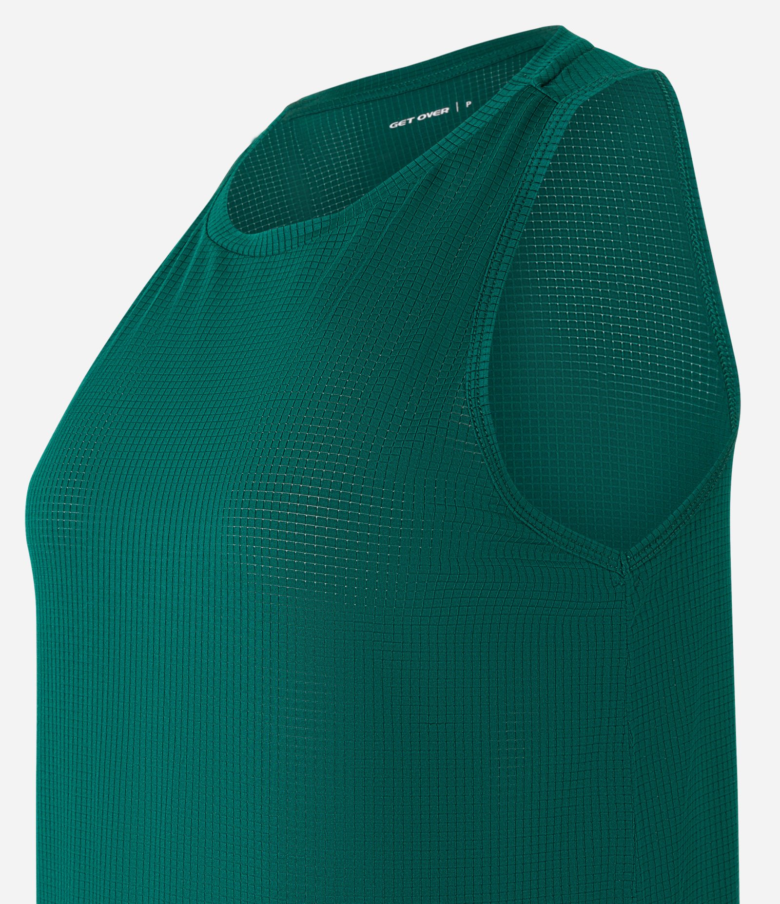 Regata Esportiva em Microfibra Texturizada e Barra Arredondada Verde 5