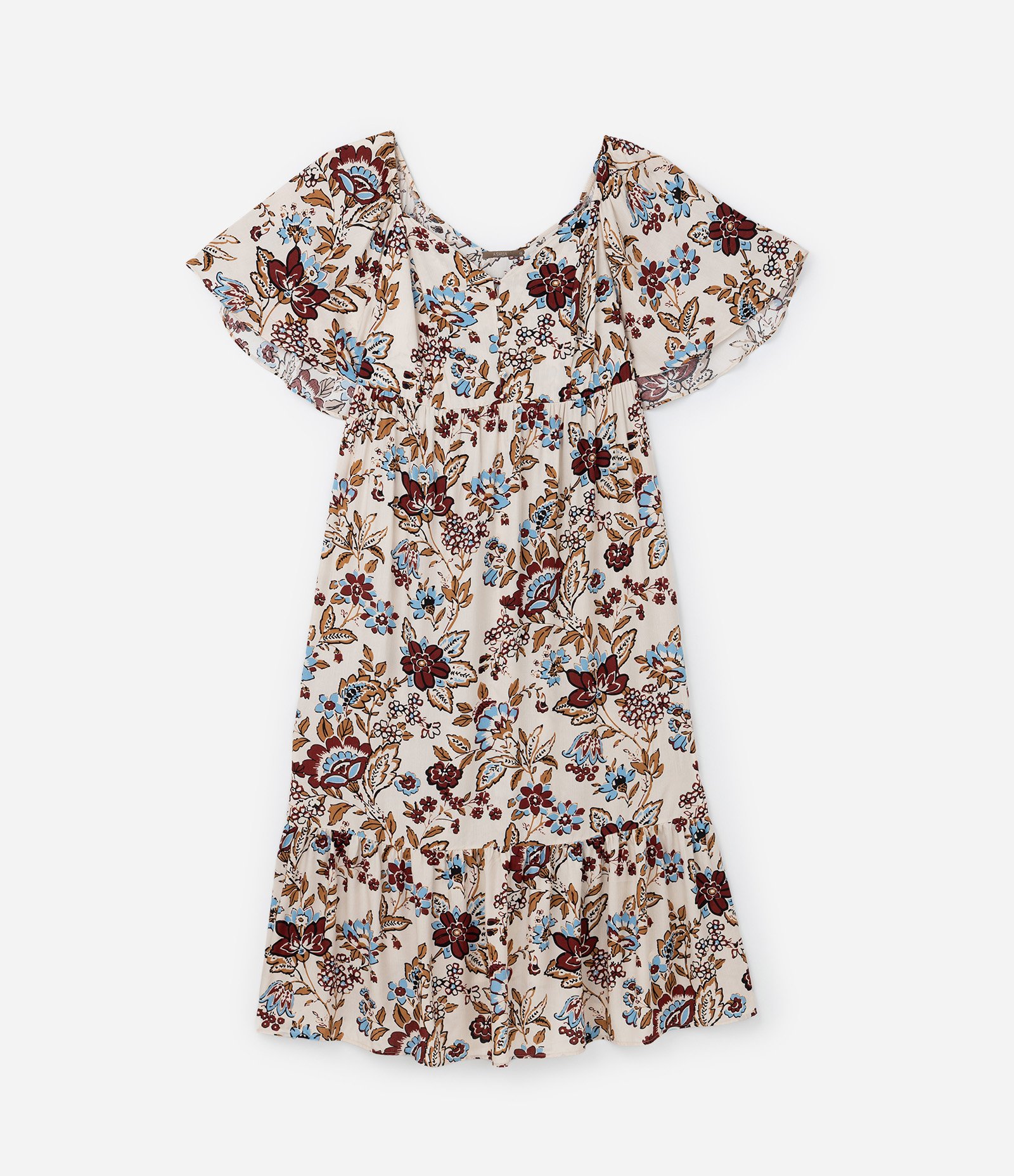 Vestido Midi em Viscose com Estampa Floral Curve & Plus Size Multicores 5
