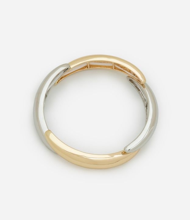 Pulseira de Metal com Elos Bicolor