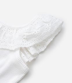 Regata Infantil em Ribana com Babado na Gola - Tam 3 a 18 meses