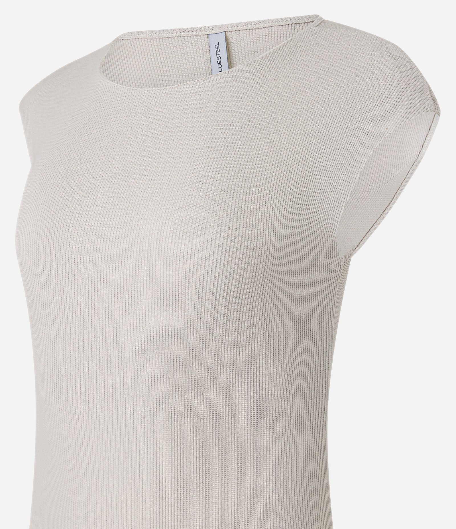 Body em Ribana com Ombro Caído Cinza 4