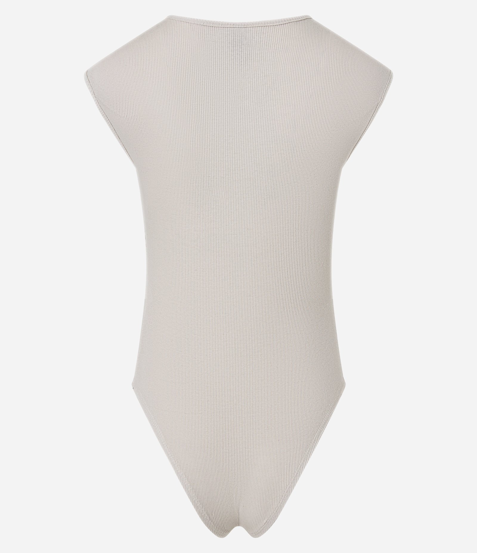 Body em Ribana com Ombro Caído Cinza 5