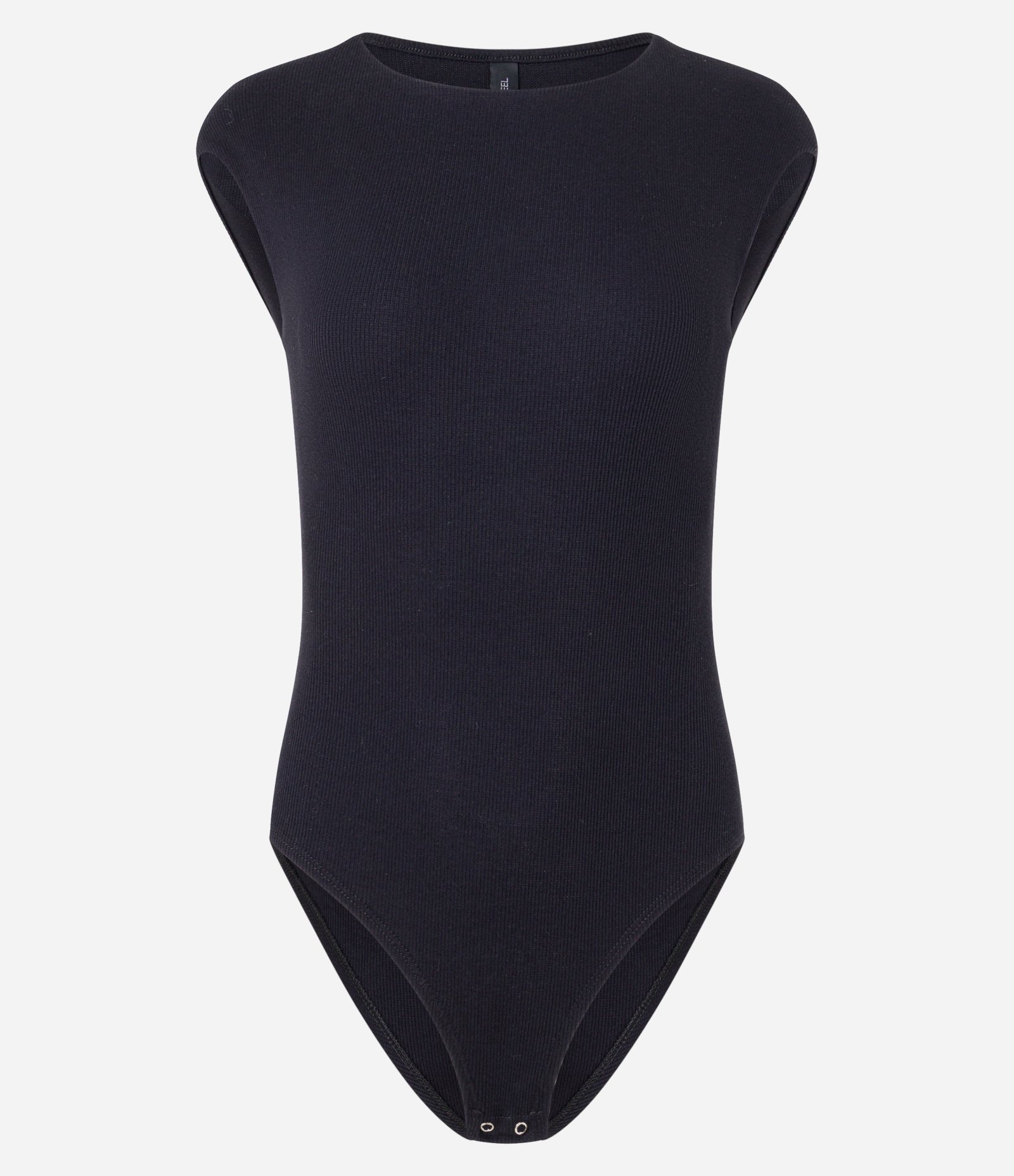 Body em Ribana com Ombro Caído Preto 3