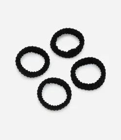 Kit 04 Elástico de Cabelo Larguinhas e Texturizadas