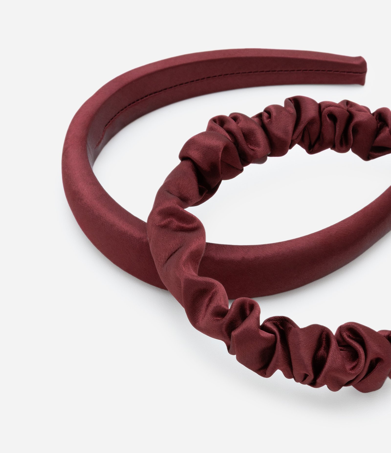 Kit 02 Tiaras Puffer e Franzida Bordô 4