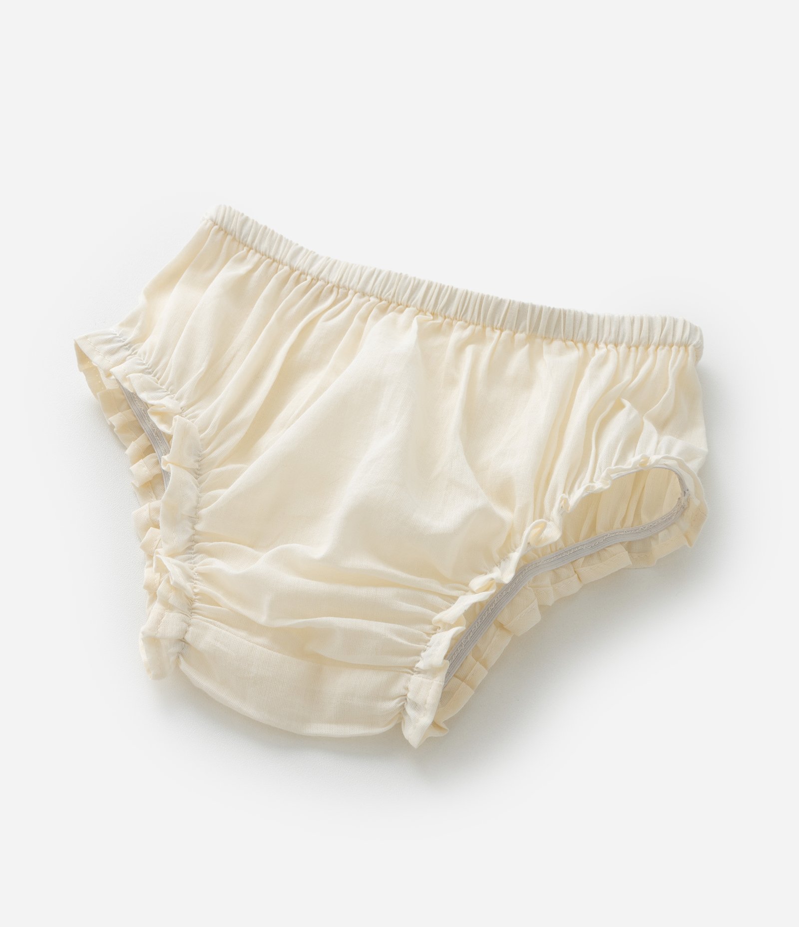 Vestido Infantil em Tricoline com Babadinhos e Calcinha - Tam 3 a 18 meses Bege/Lilás/Laranja 9