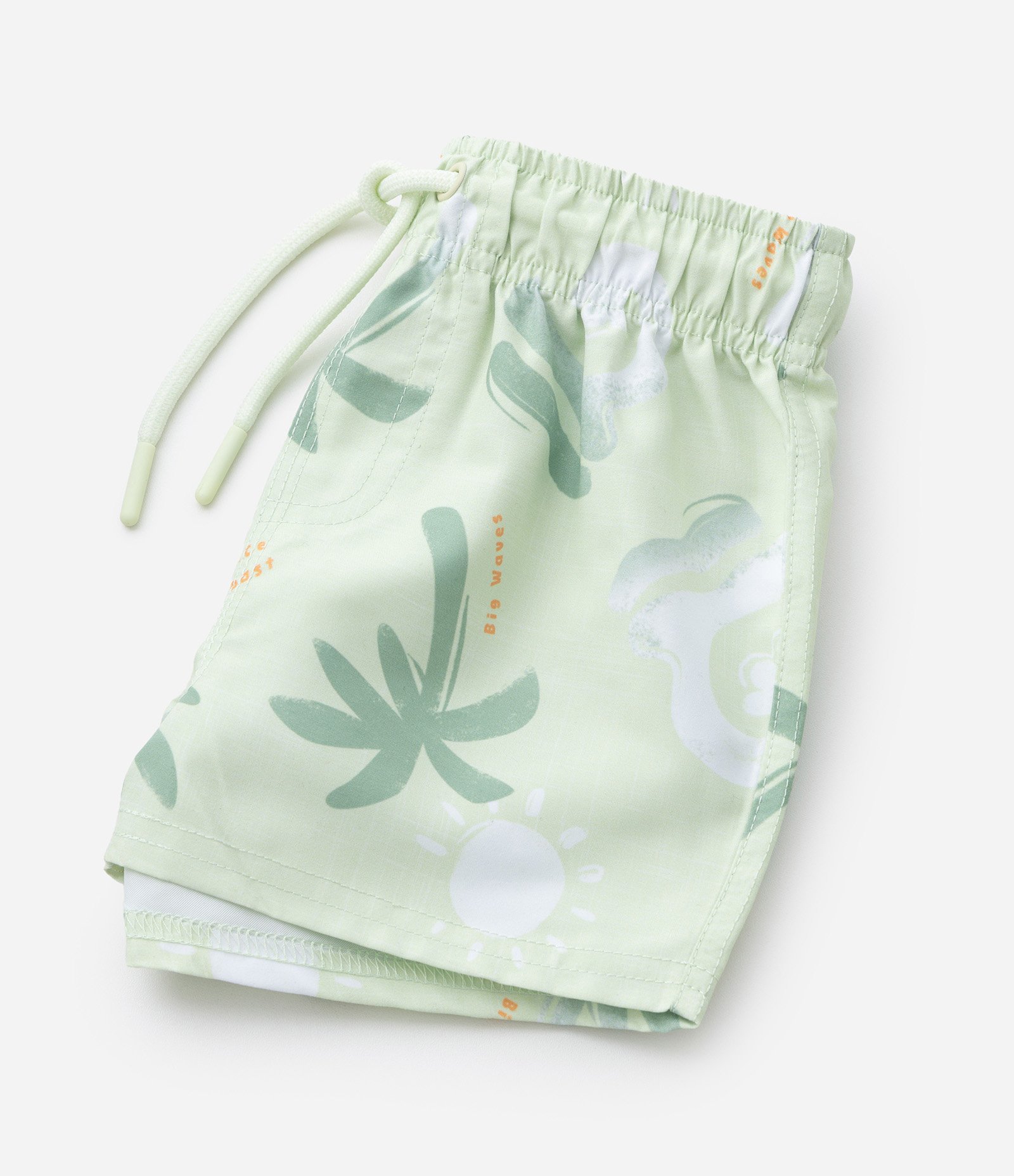 Conjunto Infantil com Estampa de Praia - Tam 1 a 6 Anos Branco/Verde 9