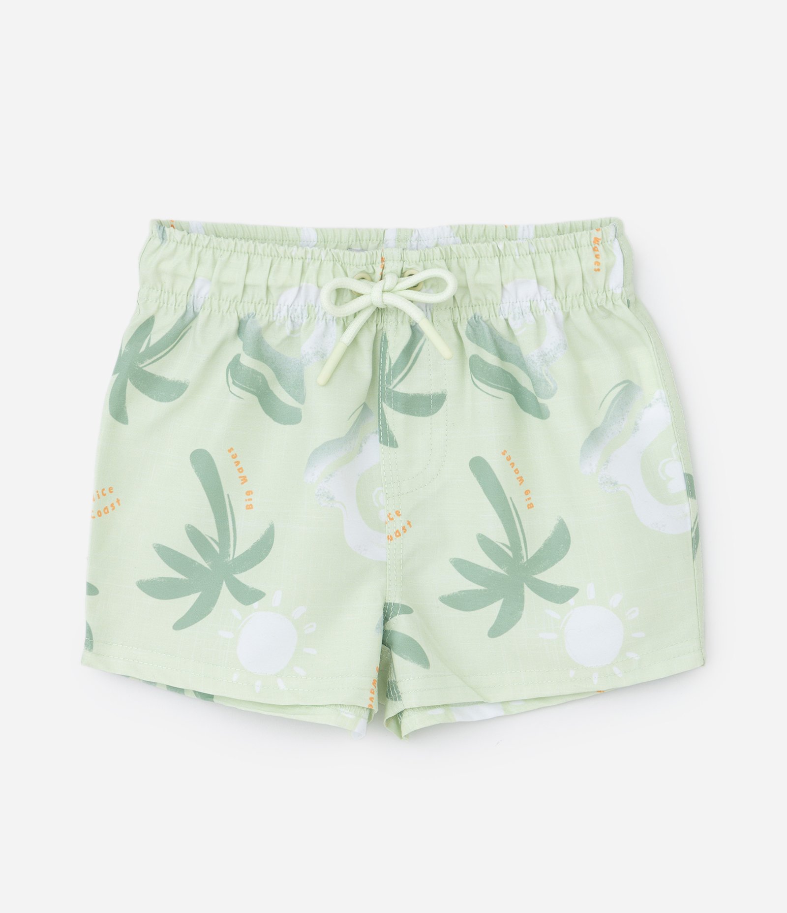 Conjunto Infantil com Estampa de Praia - Tam 1 a 6 Anos Branco/Verde 5