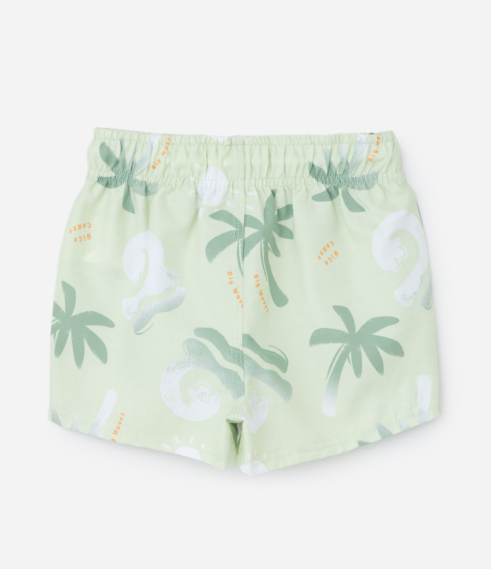 Conjunto Infantil com Estampa de Praia - Tam 1 a 6 Anos Branco/Verde 6