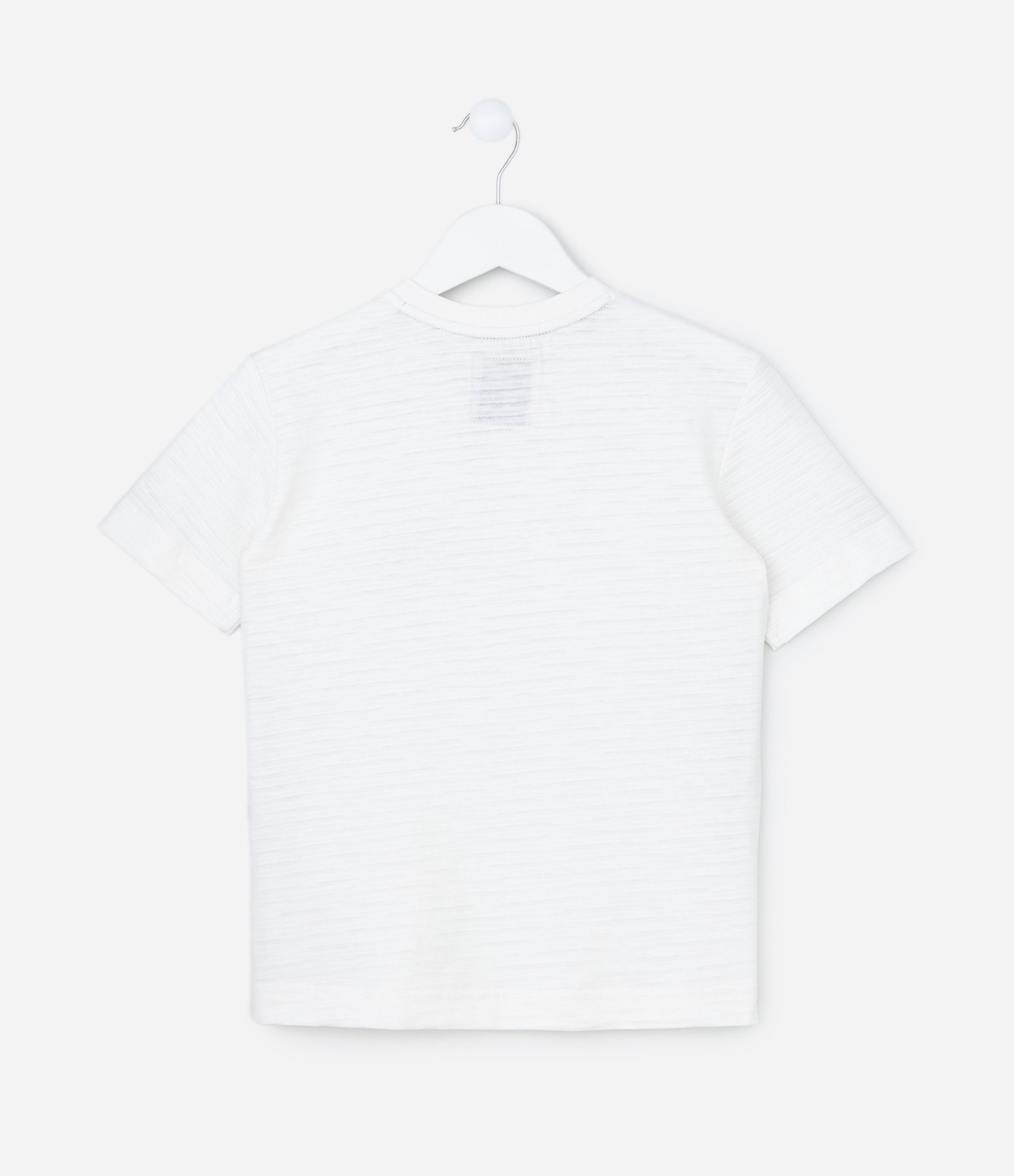 Camiseta Infantil Texturizada com Bordado Lettering - Tam 5 a 14 Anos Branco 2
