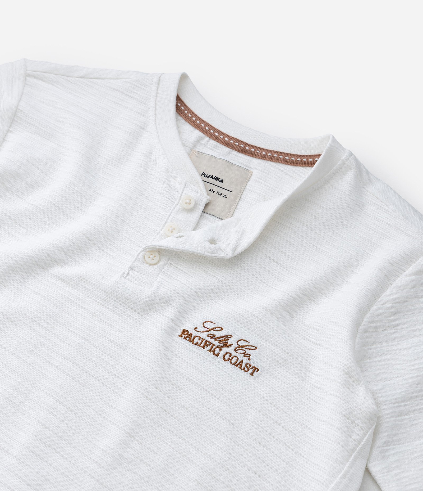 Camiseta Infantil Texturizada com Bordado Lettering - Tam 5 a 14 Anos Branco 5