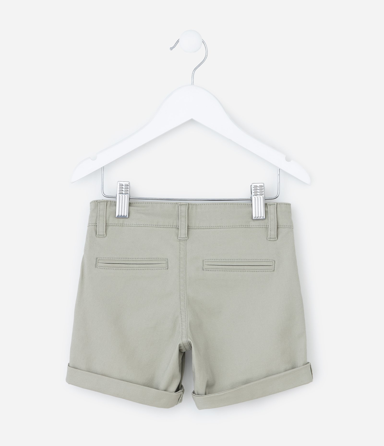 Bermuda Infantil em Sarja com Bolso Faca - Tam 1 a 6 Anos Verde 3