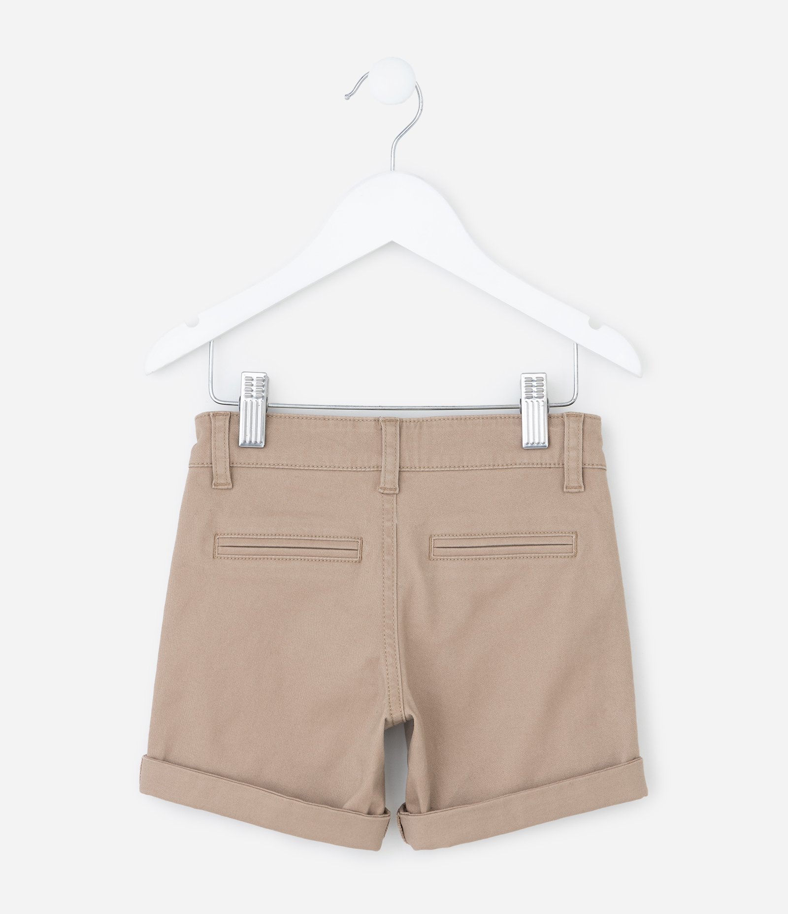 Bermuda Infantil em Sarja com Bolso Faca - Tam 1 a 6 Anos Marrom 3