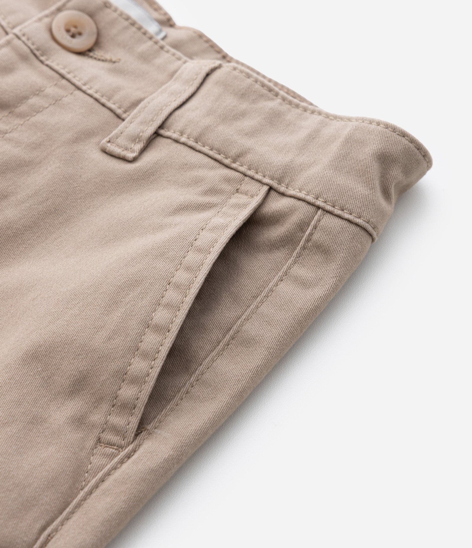 Bermuda Infantil em Sarja com Bolso Faca - Tam 1 a 6 Anos Marrom 6