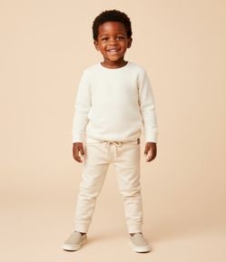 Calça Infantil em Piquet com Recortes - Tam 1 a 6 Anos