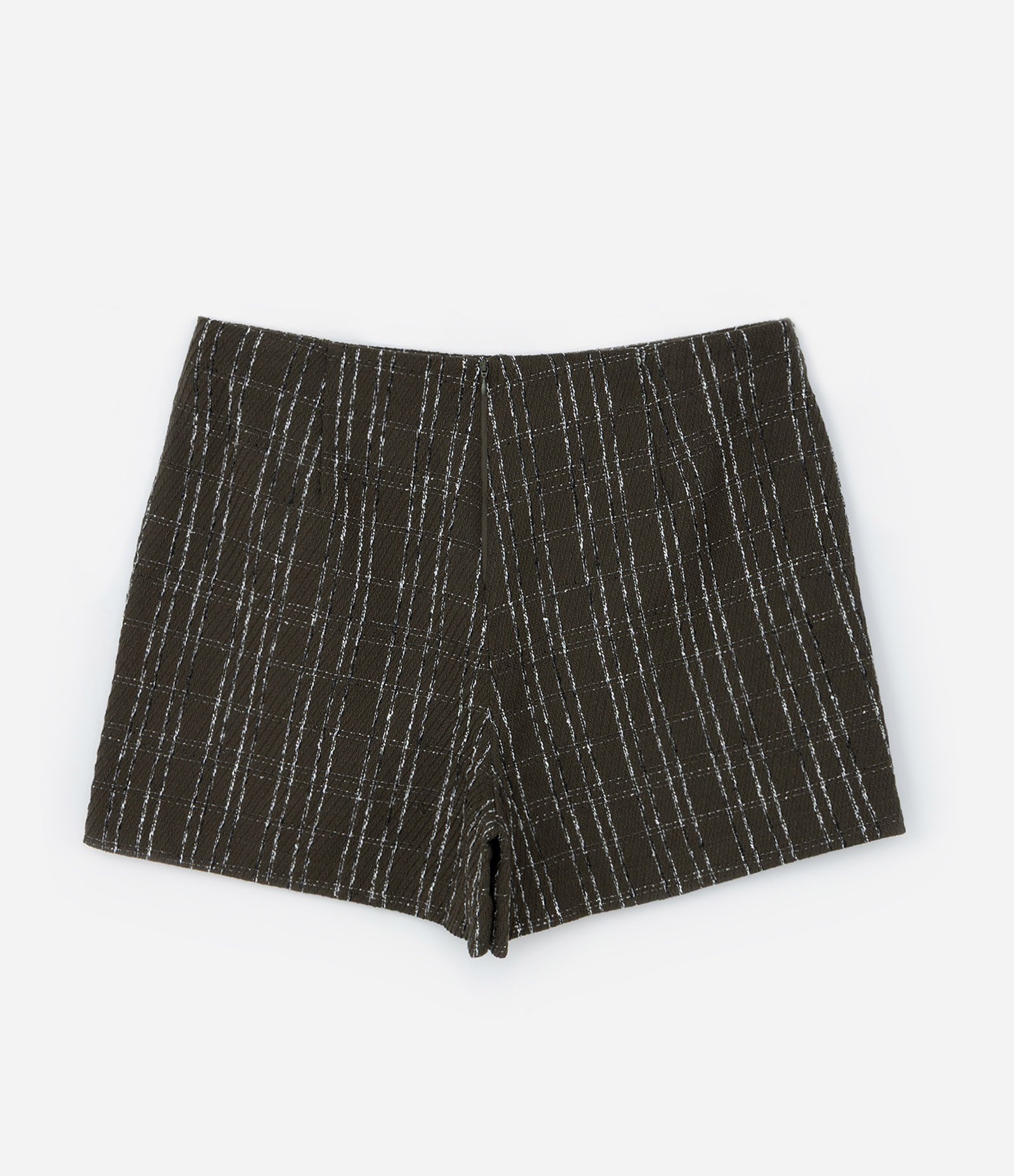 Short Saia em Tweed Xadrez Curve & Plus Size Verde 6