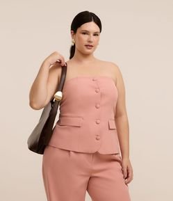 Colete Alfaiatado sem Alças Curve & Plus Size