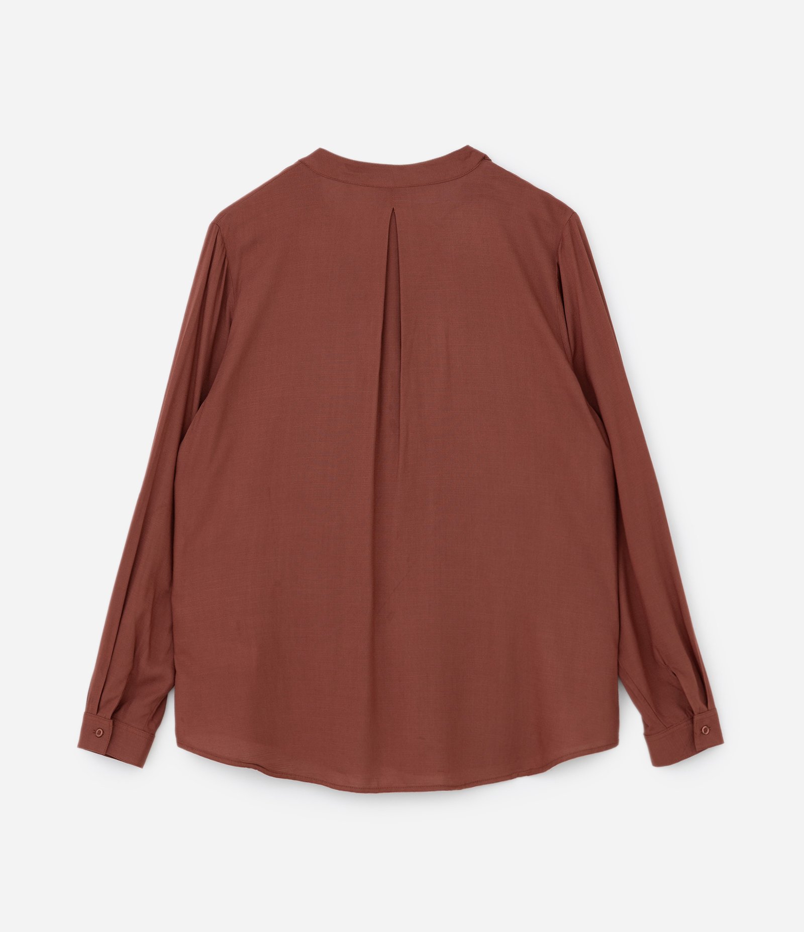 Camisa em Viscose com Decote V Curve & Plus Size Marrom 5
