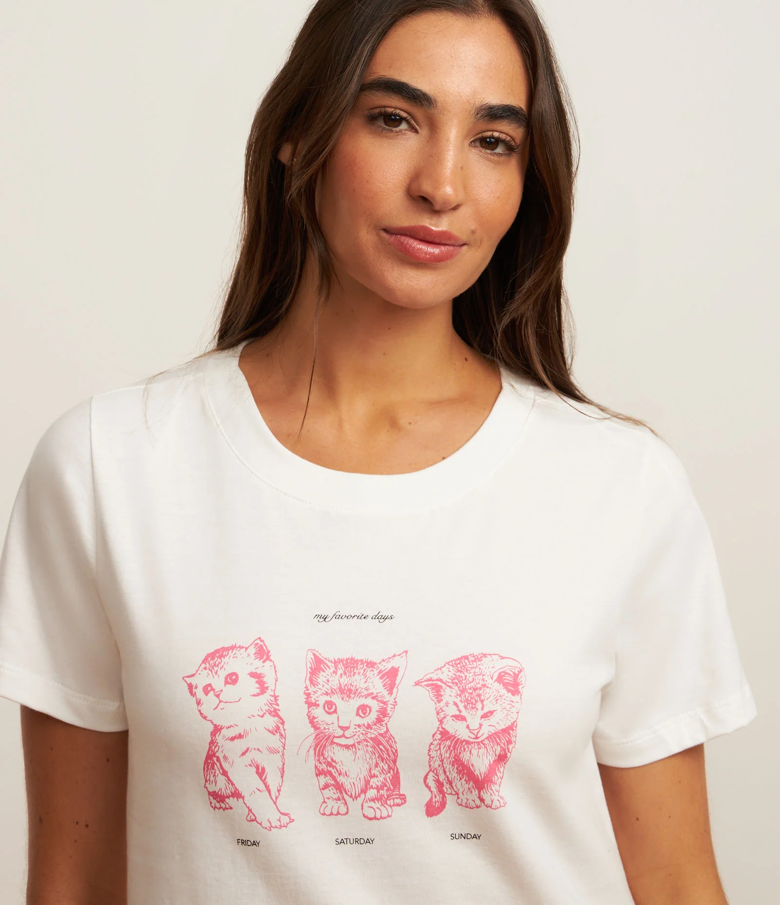 Pijama Longo em Algodão Estampa Xadrez e Gatinhos Vermelho/Branco 2