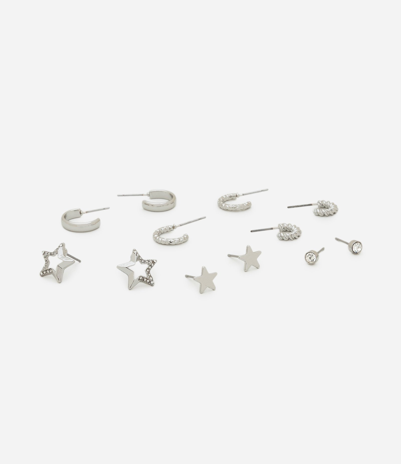 Kit 06 Brincos Diversos Prata 2