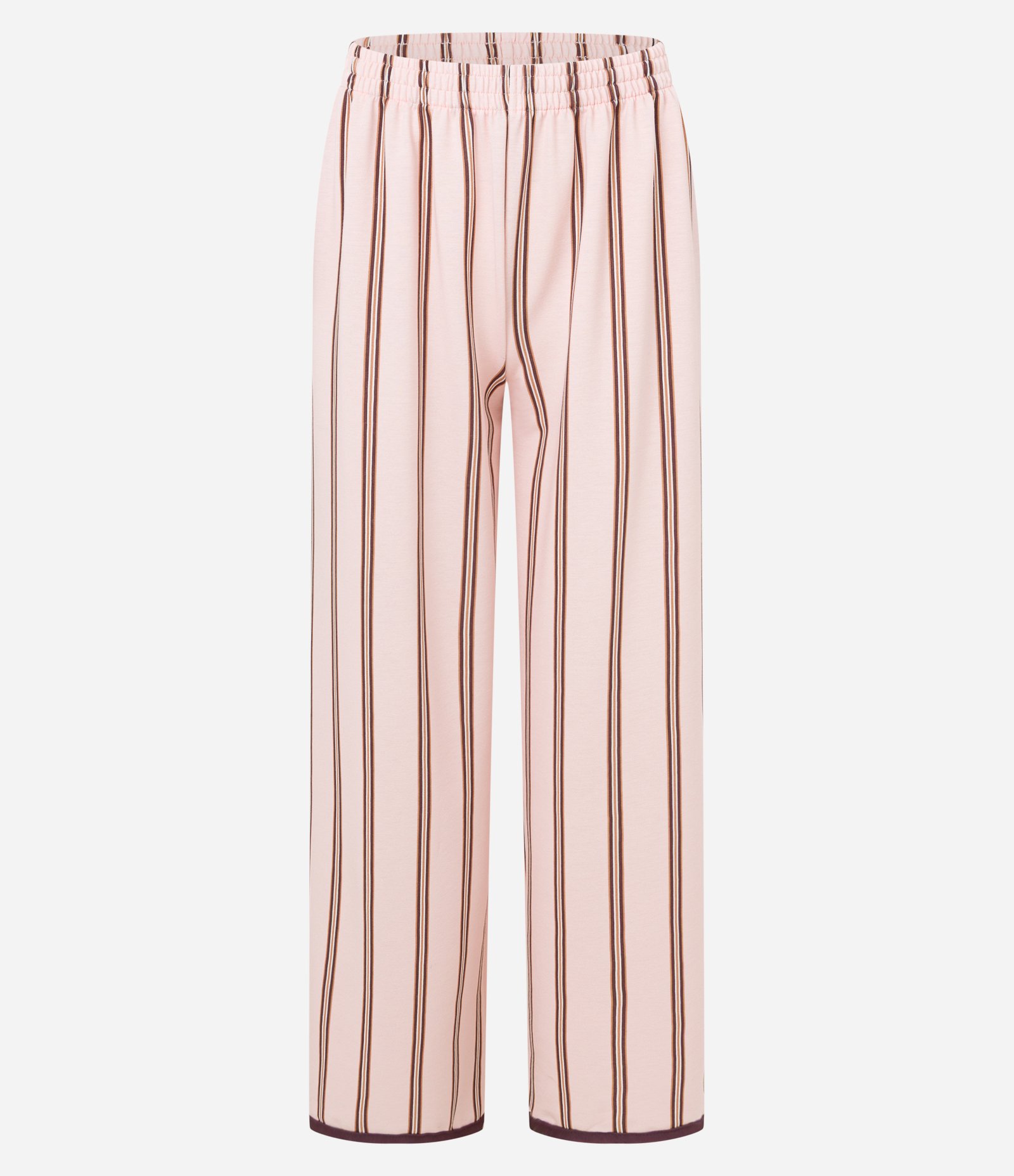 Trio de Pijama Longo em Viscose com Listras Rosa 9