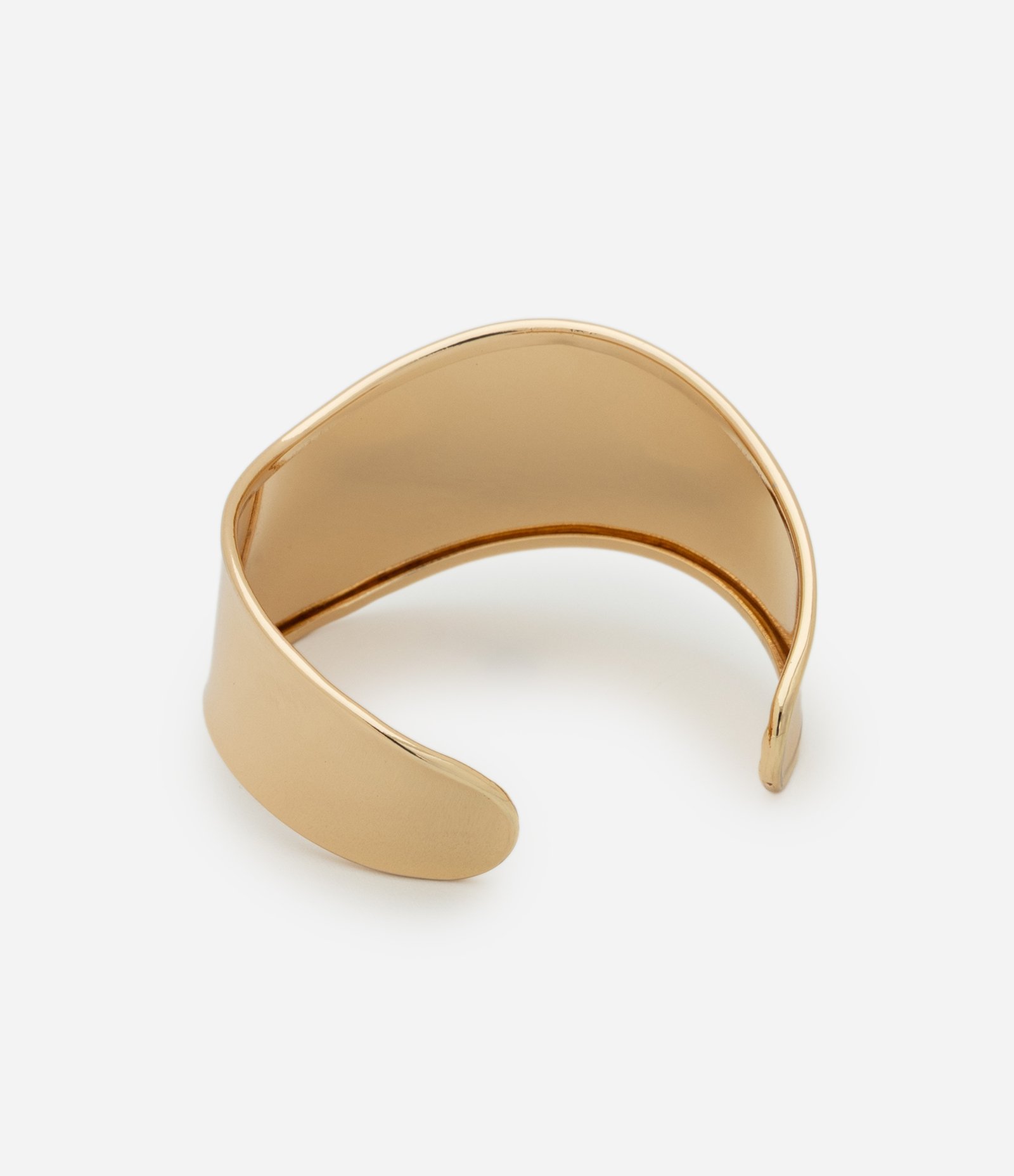 Bracelete Rígido com Forma Orgânica Dourado 2