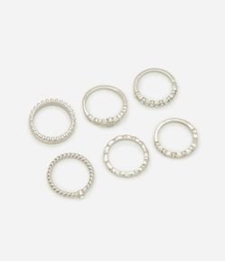 Kit 06 Anéis com Formas Diversas