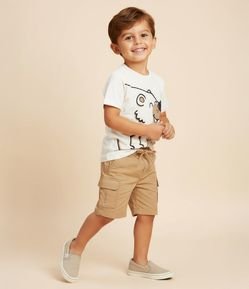 Bermuda Infantil com Bolsos Cargo - Tam 1 a 6 Anos