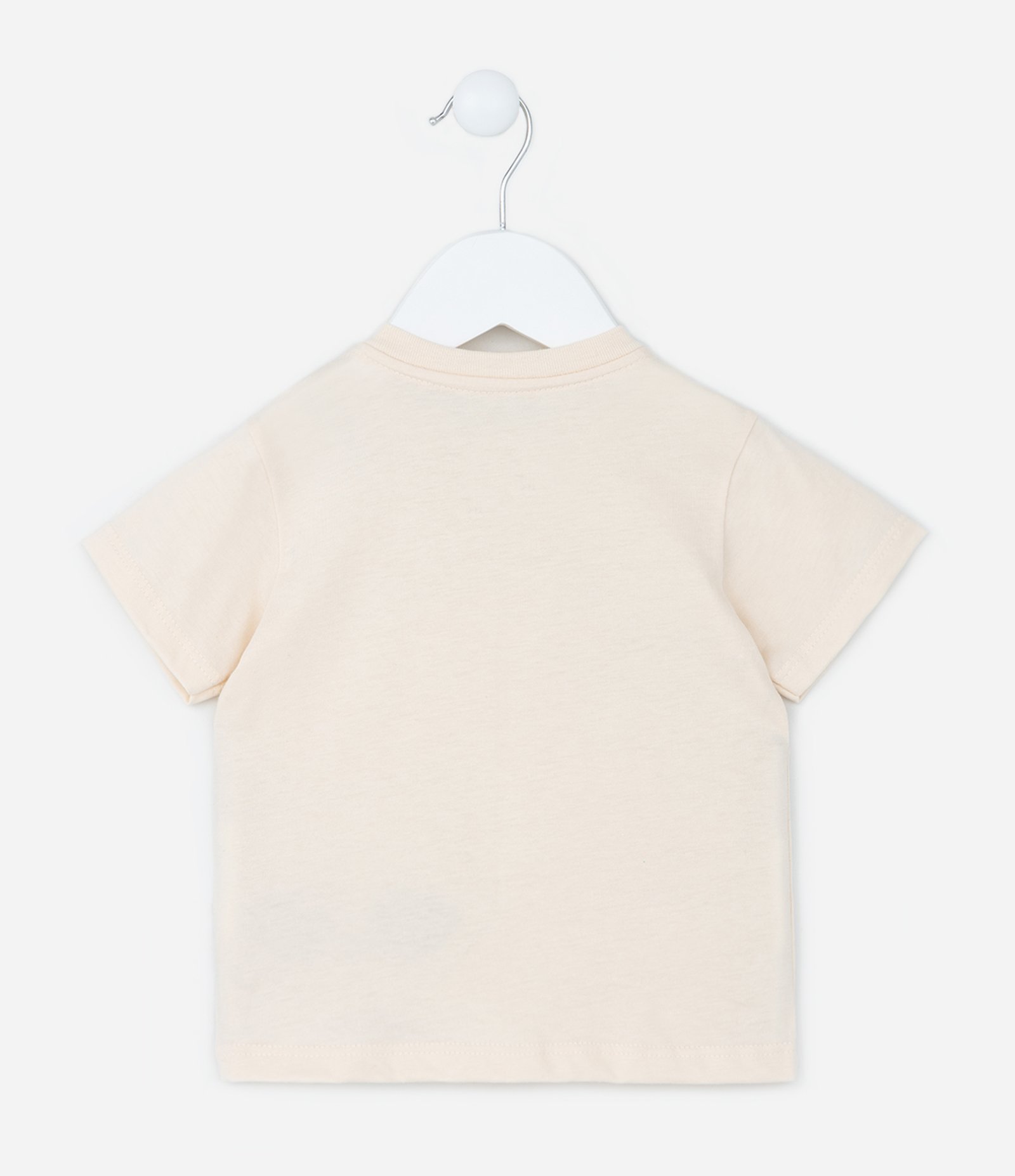 Camiseta Infantil com Estampa Bichinhos - Tam 0 a 18 meses Bege 2