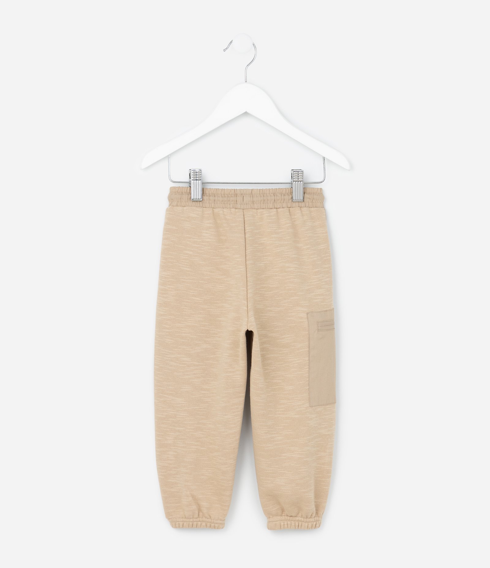 Calça Infantil em Sarja com Bolso e Zíper - Tam 1 a 6 Anos Bege 3