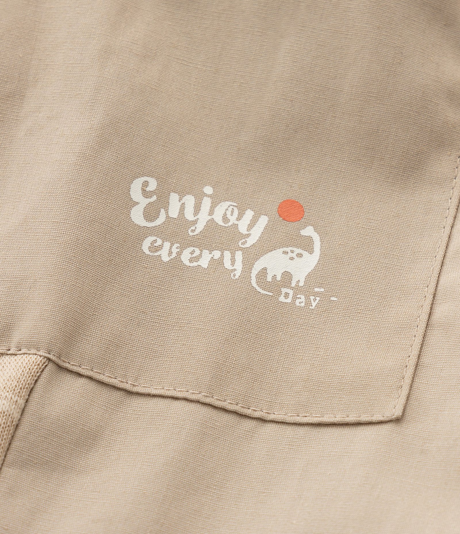 Calça Infantil em Sarja com Bolso e Zíper - Tam 1 a 6 Anos Bege 7