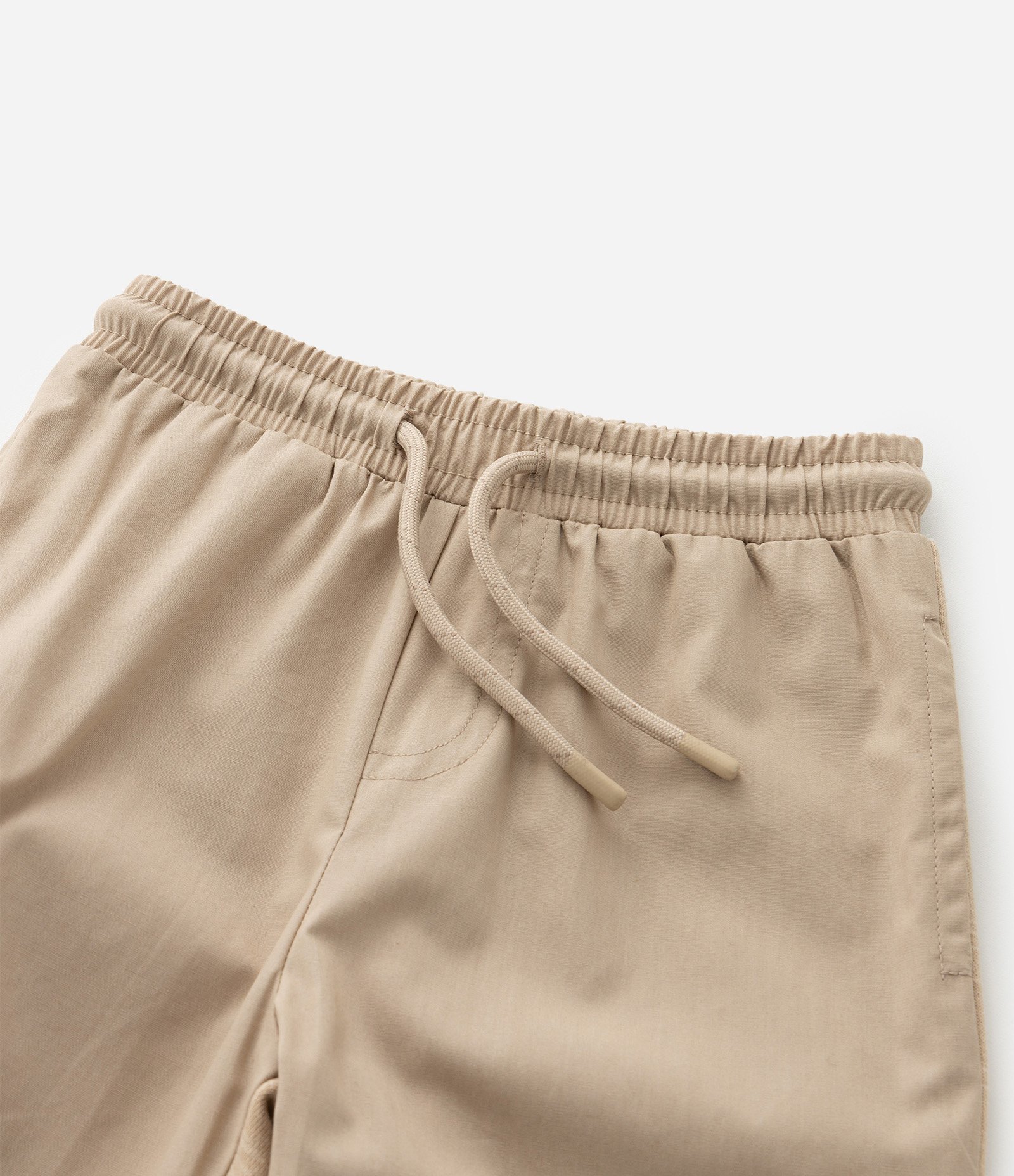 Calça Infantil em Sarja com Bolso e Zíper - Tam 1 a 6 Anos Bege 8