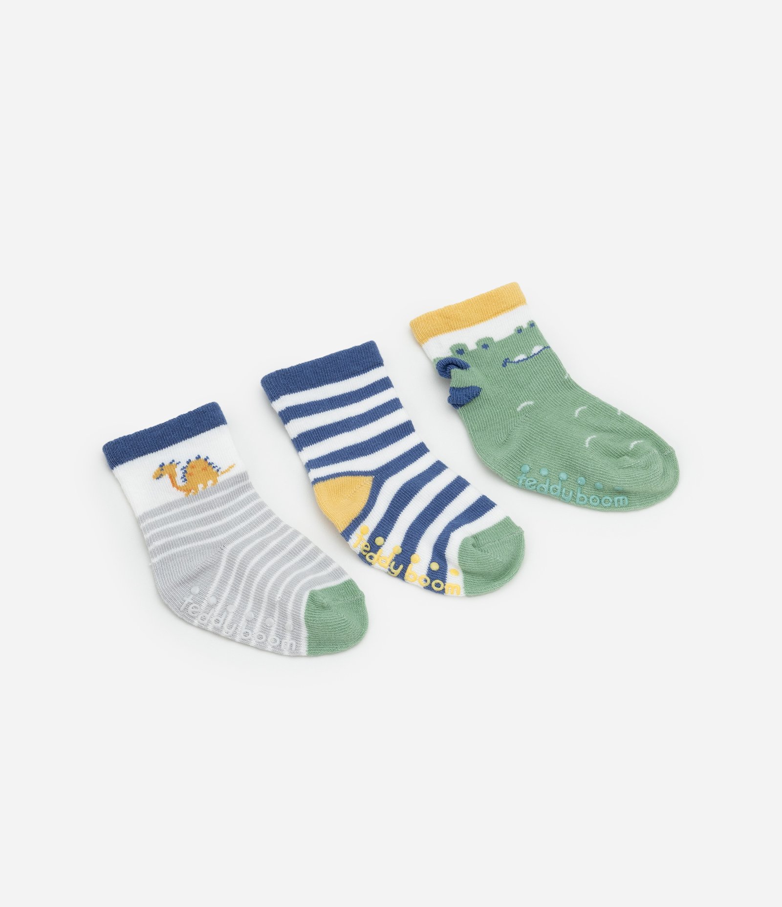 Kit 03 Meias Infantis com Estampa de Bichinhos - Tam  0 a 12 meses Multicores 1