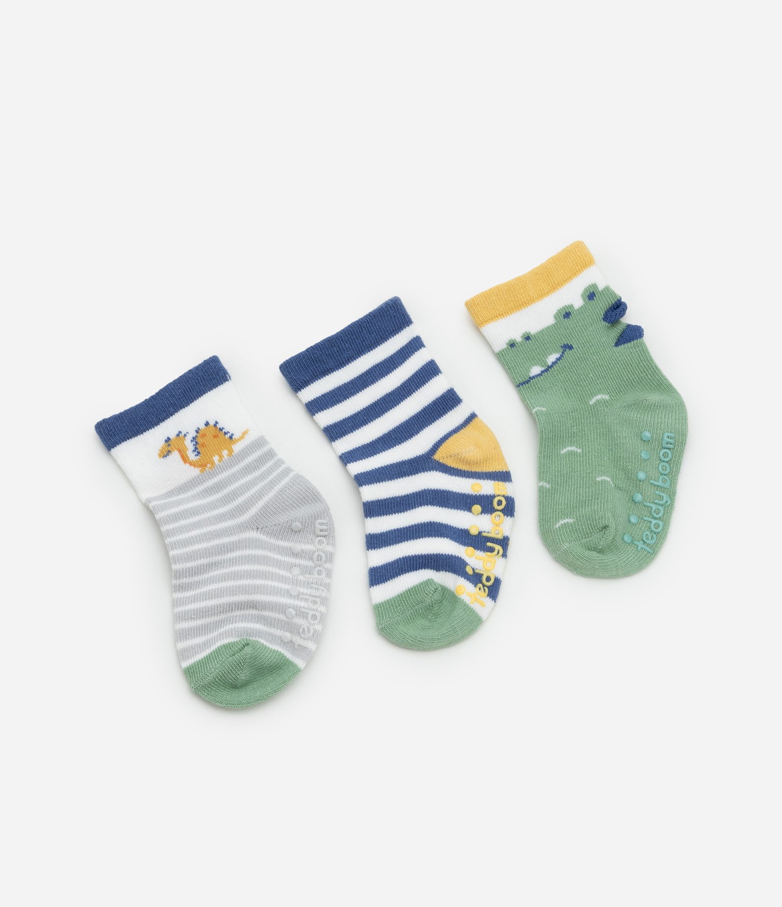 Kit 03 Meias Infantis com Estampa de Bichinhos - Tam  0 a 12 meses Multicores 2